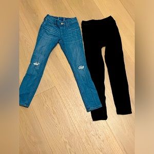 Girls skinny jeans. Size 7-8. Abercrombie & H&M